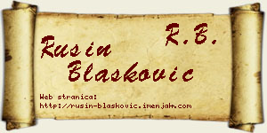 Rusin Blašković vizit kartica